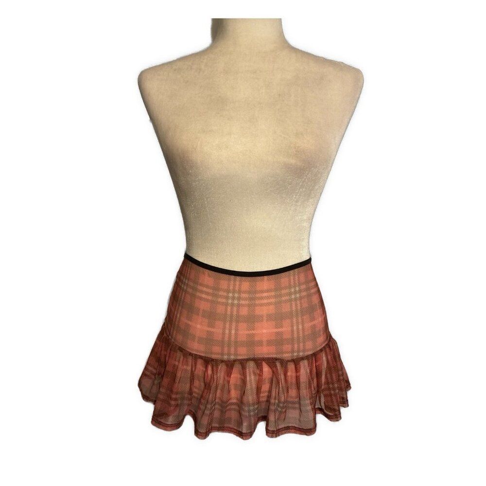 Mapale Womens Sexy Lingerie Red Black Nylon Mini Skirt Or Tube Top Large